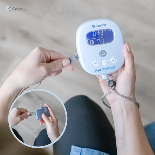 Ameda Mya Joy Plus breast pump charging