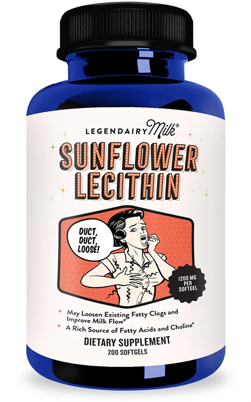 The front of an Organic Sunflower Lecithin bottle