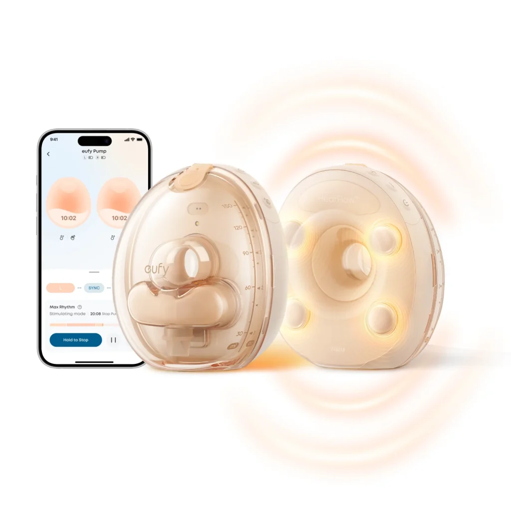 Eufy S2 wearable breast pump with the eufy app